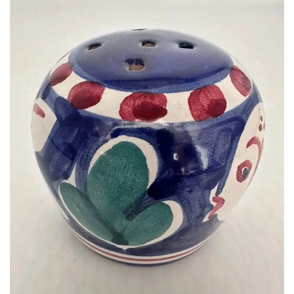 Hand-Painted Italian Ceramic Salt or Pepper Shaker With Fish Design By Solimene
